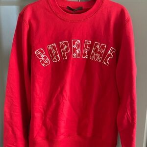 Lv x supreme arch logo sweater